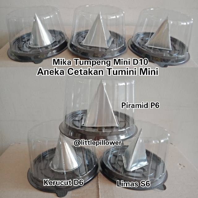 (ISI 20PCS - CT15 COK) Mika Tumpeng Mini D15 - Mika Kue Tart - Box Tumpeng - Mika Bolu Bulat