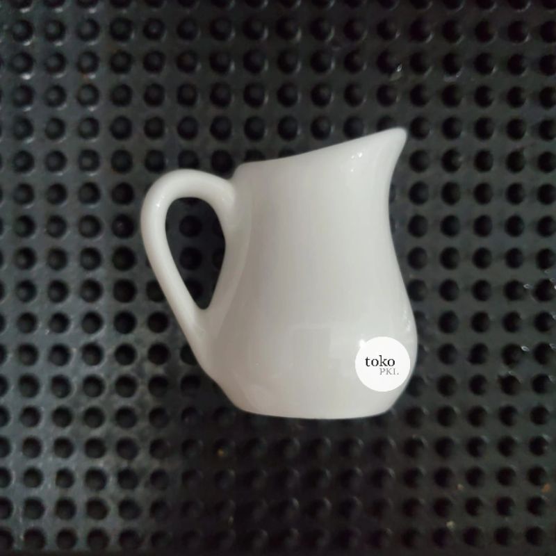 creamer sugar pot mulut lancip keramik tempat gelas cangkir gula sirup restoran cantik stylish fotog