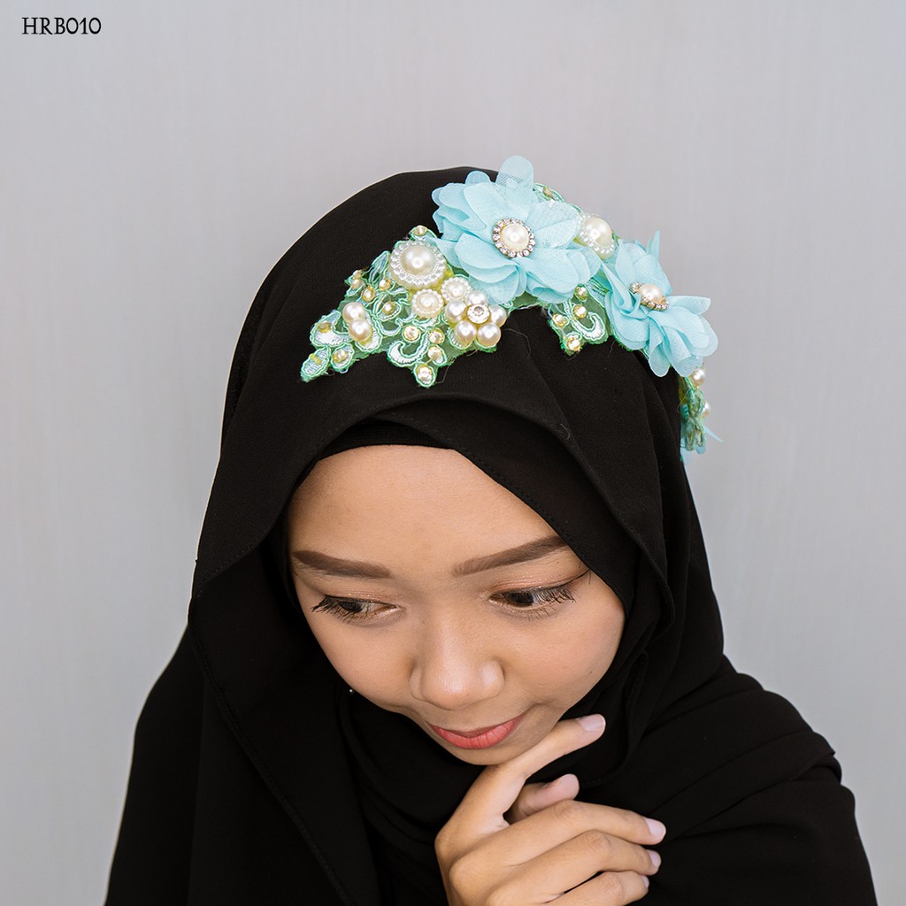 [SIAP KIRIM] HEADPIECE HIJAB TOSCA AKSESORIS FASHION WEDDING LACE HRB010