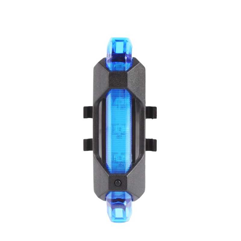 Defensor Lampu Sepeda 5 LED Taillight Rechargeable Sepeda Depan Belakang / Lampu Reflektor Sepeda Gunung Onthel Kedap Kedip LED Usb Taffled / Penerangan Lampu Senter Sepeda Belakang 2 Warna Super Terang / Lampu Sepeda Ban Pancal Gowes Mtb Tahan Hujan Mura