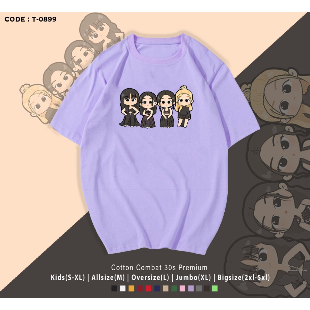 T-SHIRT / KAOS BLACK-PINK/ RO-SE / JEN-NIE / JI-SOO / LI-SA / KAOS TERMURAH / TERIMA CUSTOM