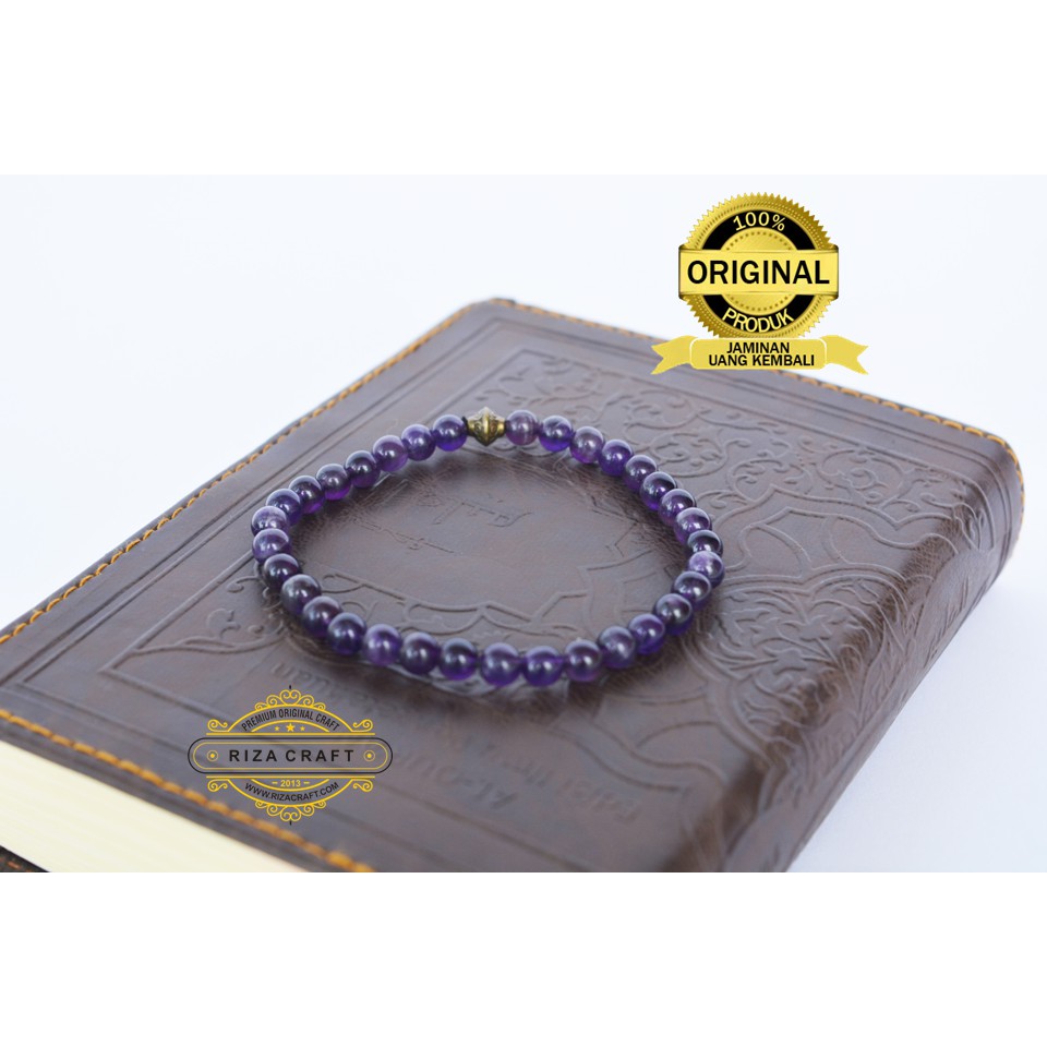 Gelang Tasbih Batu Kecubung Wulung Ungu Asli 33 Butir Untuk Pria Wanita