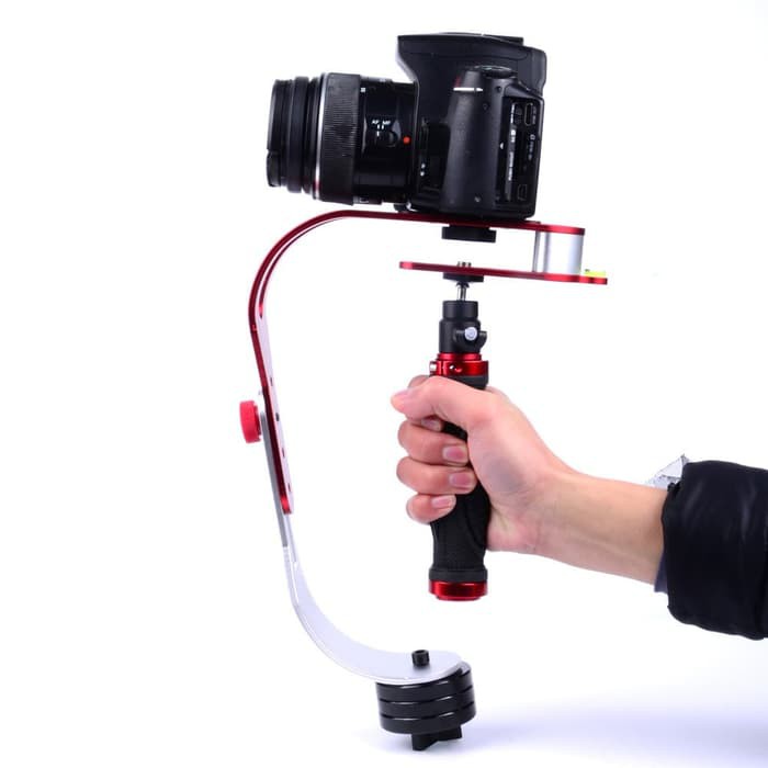 Handheld Stabilizer Kamera DSLR GoPro Xiaomi Yi - W01 - Black--TaffStudio