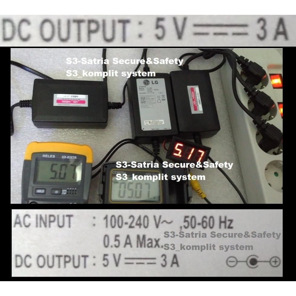 Switching Adaptor 5V 3A LG DC 5 V 3 A 5 Volt