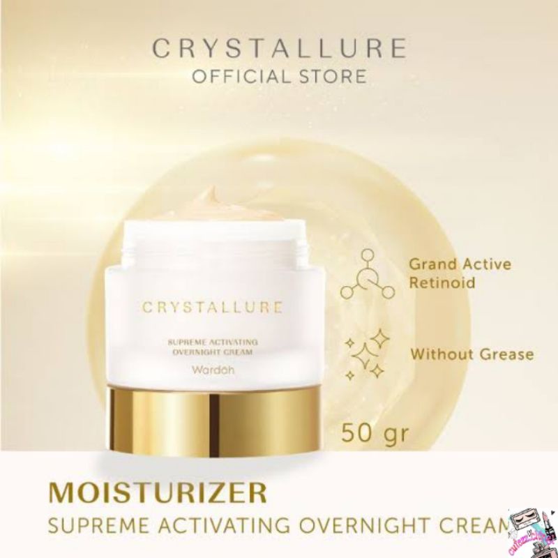 ☃Cutezz_Ching1☃Wardah Crystallure Supreme Activating Overnight Cream 50g