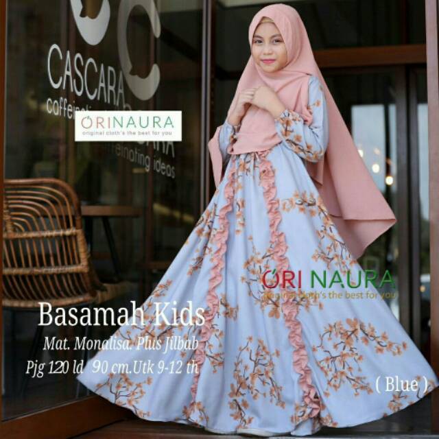 BASAMAH KIDS gamis anak kakak remaja baju lebaran original BY ORI NAURA