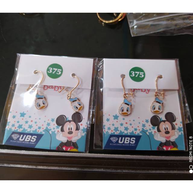 Anting anting kadar 375 anting donald duck anting UBS