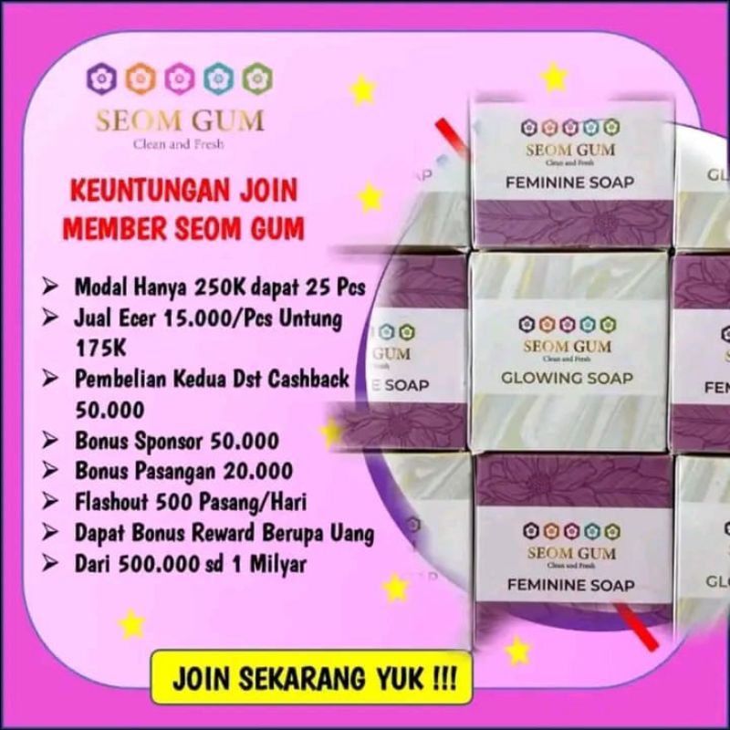 SABUN SEOM GUM GLOWING/FEMININE SOAP AGEN RESMI DIJAMIN ORIGINAL