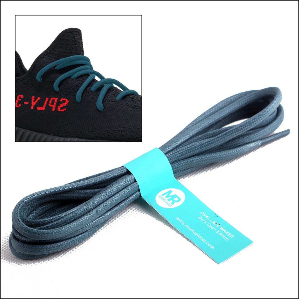 MR Shoelaces FC07 Dark Cyan Tali Sepatu Lilin Oval 3.5mm (Waxed Laces) 50cm 60cm 70cm 80cm 100cm 120cm 150cm