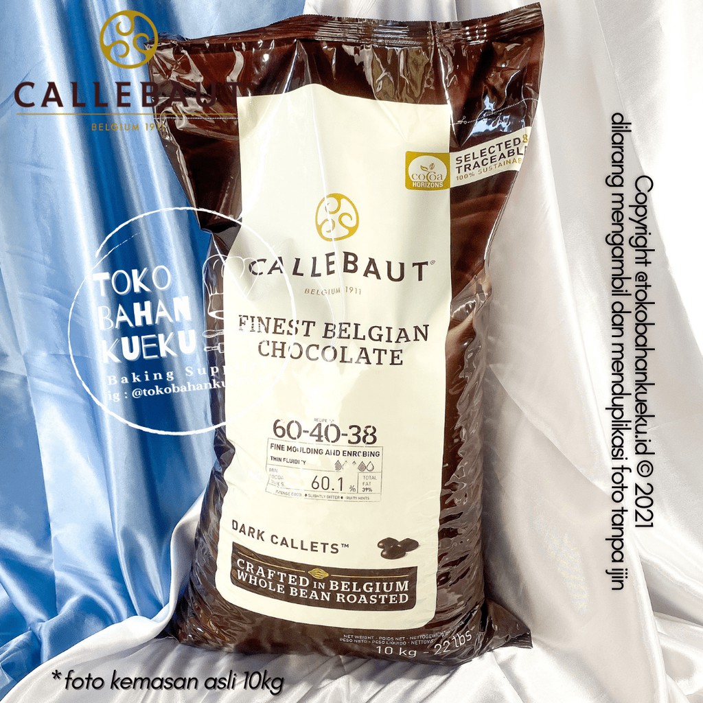 

CALLEBAUT Dark Noir Chocolate Couverture Cokelat 60-40-38 60,1% 1 kg