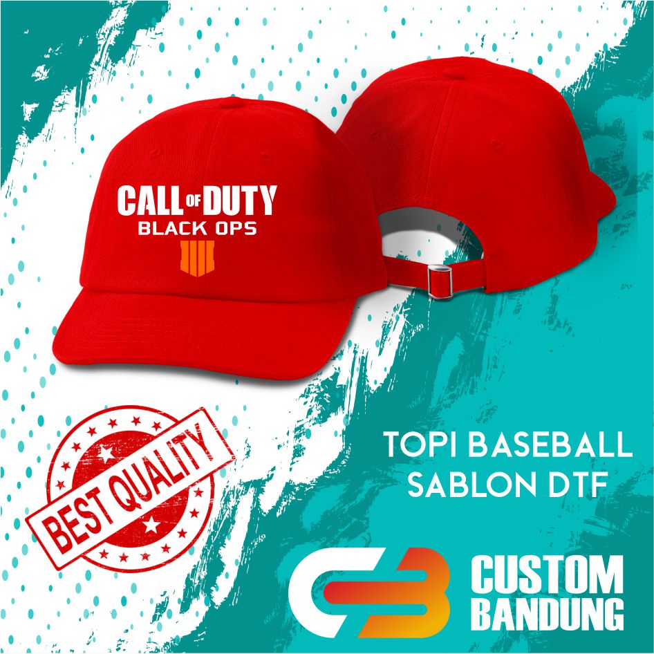 Topi Baseball CALL OF DUTY 3 Pria Wanita Topi Cap Bisa Tulis Nama Bisa COD Original High Premium Quality