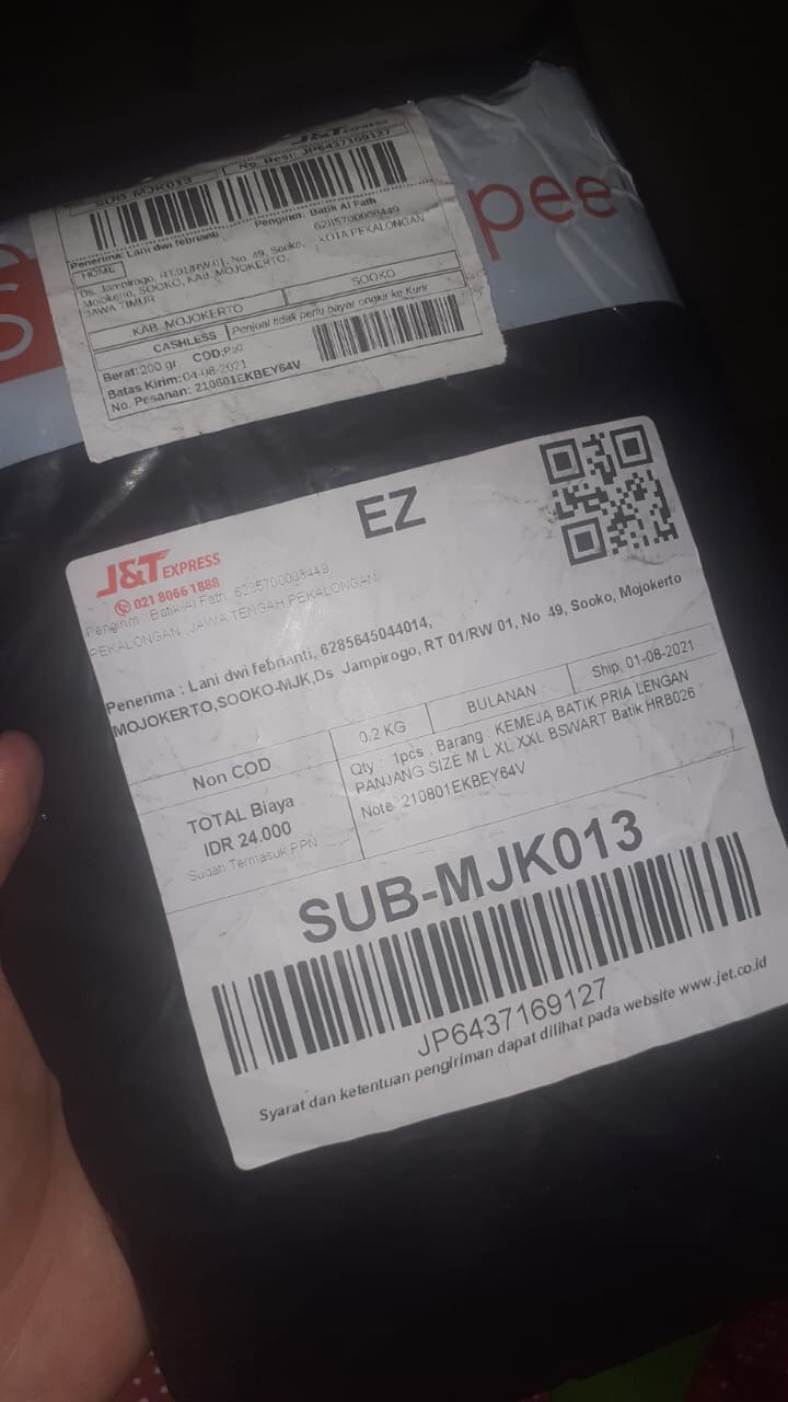 Kemeja Batik Pria Lengan Panjang Size M L Xl Xxl Bswart Batik Hrb026 Kenango Hem Panjang Padi