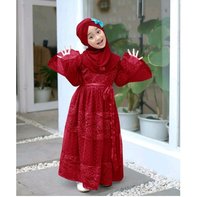 Gamis Pesta Anak Qirania Premium Termurah / Hight Quality