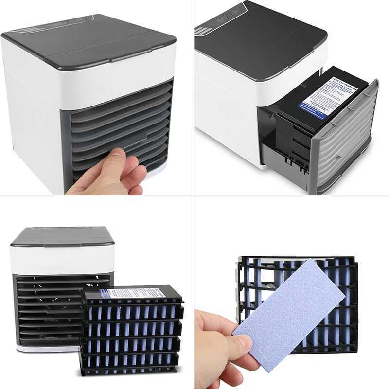 Taffware HUMI Kipas Cooler USB Mini Air Conditioner 7 Color LED K-F009