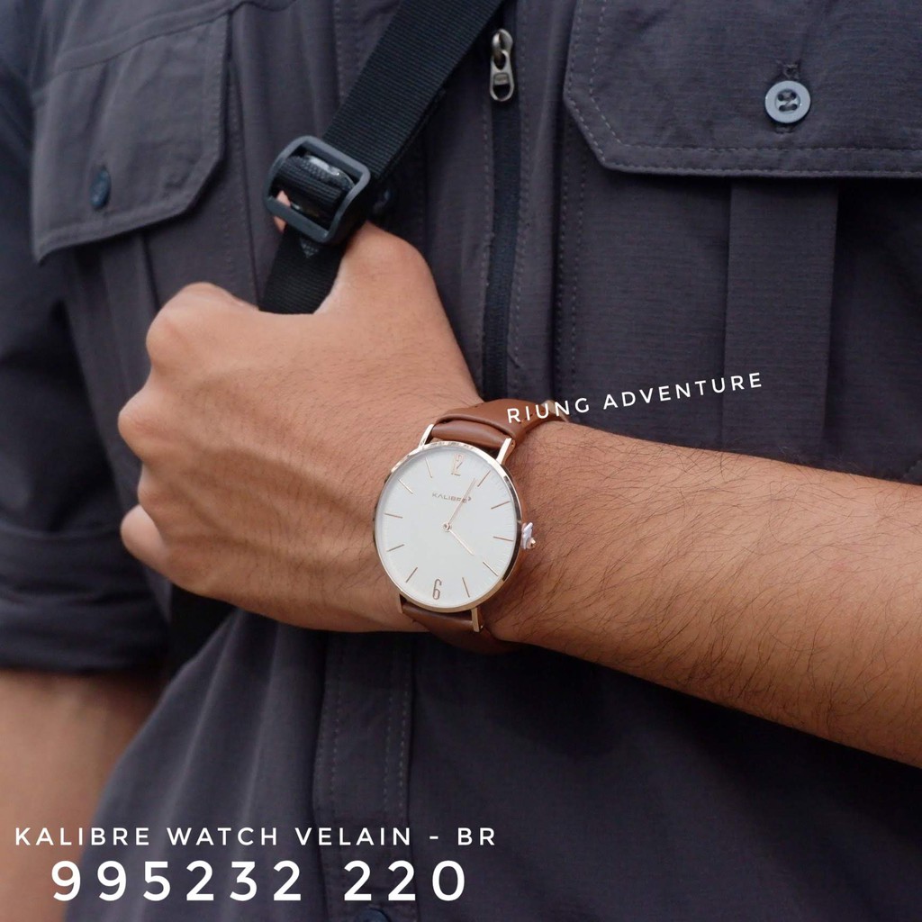 Jam Tangan Analog Pria Wanita Kalibre Watch Velain 996232 220 Original