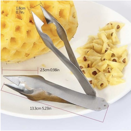 Capitan Penjepit Pengupas Mata Nanas Dapur Stainless Steel Pineapple Seed Remover Cutting