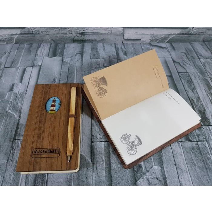 

Wooden Notebook Medium - Uk 10 x 18 cm