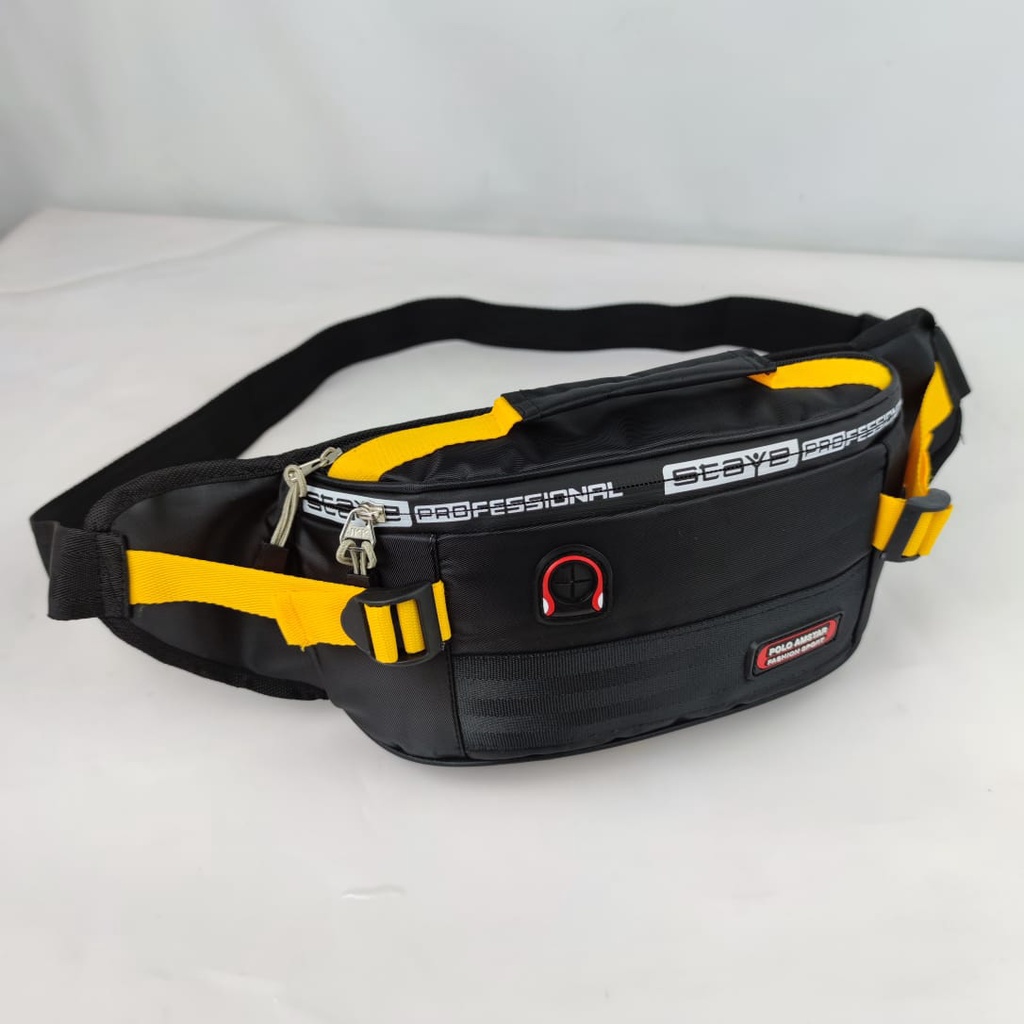 Waistbag Waterproof Termurah Bahan Nilon Parasut Anti Air Tas Pinggang dan Tas Selempang Bahu