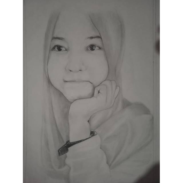 

Sketsa wajah murah(kertas A5)/jasa lukis wajah hitam putih