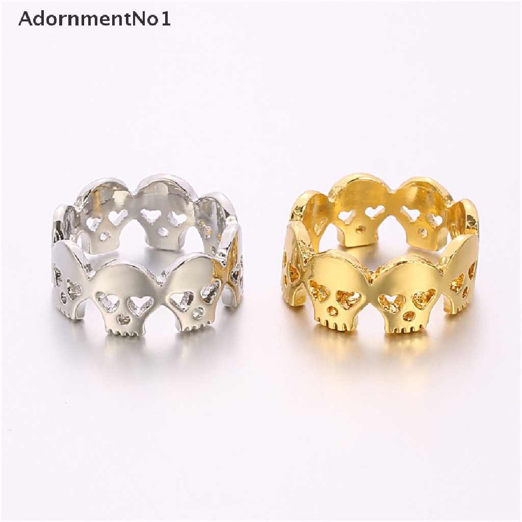 (AdornmentNo1) Cincin Bentuk Hati Bahan Stainless Steel Model Gothic / Punk Untuk Wanita