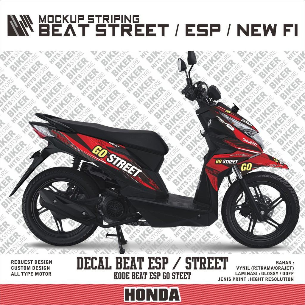 Jual DECAL STIKER VARIASI MOTOR FULL BEAT STREET ESP TEMA GOJEK STREET Indonesia Shopee Indonesia