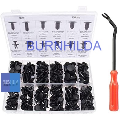 Baut Rivet Mobil Universal Car Push Pin Fasteners 350PCS Car Retainer Clips &amp; Fastener Remover - 18 Most Popular Sizes &amp; Applications Auto Push Pin Rivets Set -Door Trim Panel Clips for Toyota, Honda, Nissan, Mazda - Bonus Fastener Remover mobil burnhilda