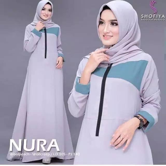 Nura maxy baju gamis pakaian muslim pakaian wanita gamis dewasa