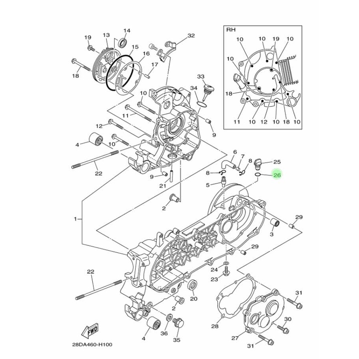 SEAL SIL ORING TUTUP OLI GARDAN MIO SPORTY MIO J ASLI ORI YAMAHA 93210 148H8