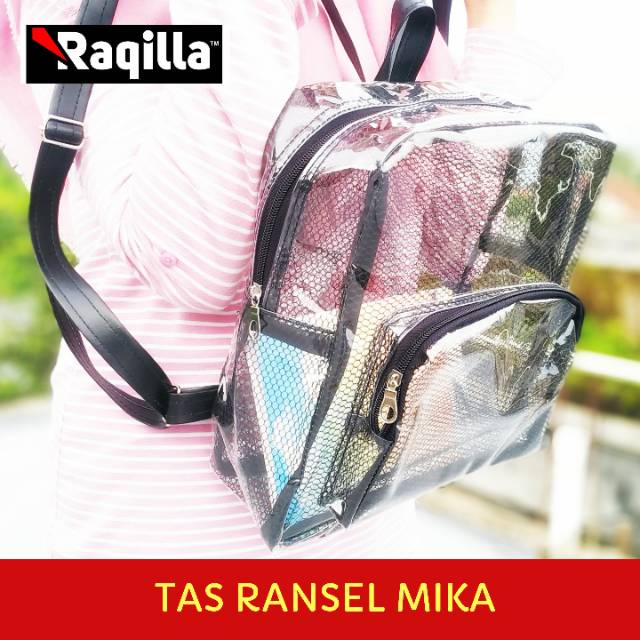 Tas Ransel Mika Backpack Transparan Premium Tas gandong