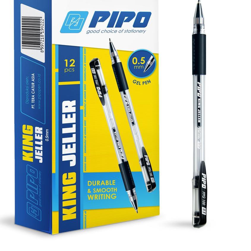 

SALE!! KODE-597 [PPG100 POLOS] Pulpen Pipo GP King Jeller Alat Tulis ATK Kantor Sekolah Hitam 12 Pcs