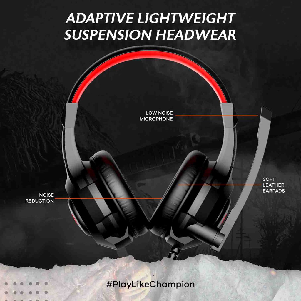 Headphone Gaming JETE X  GA2 Series With Usb Audio Controller Original Garansi 1 Tahun