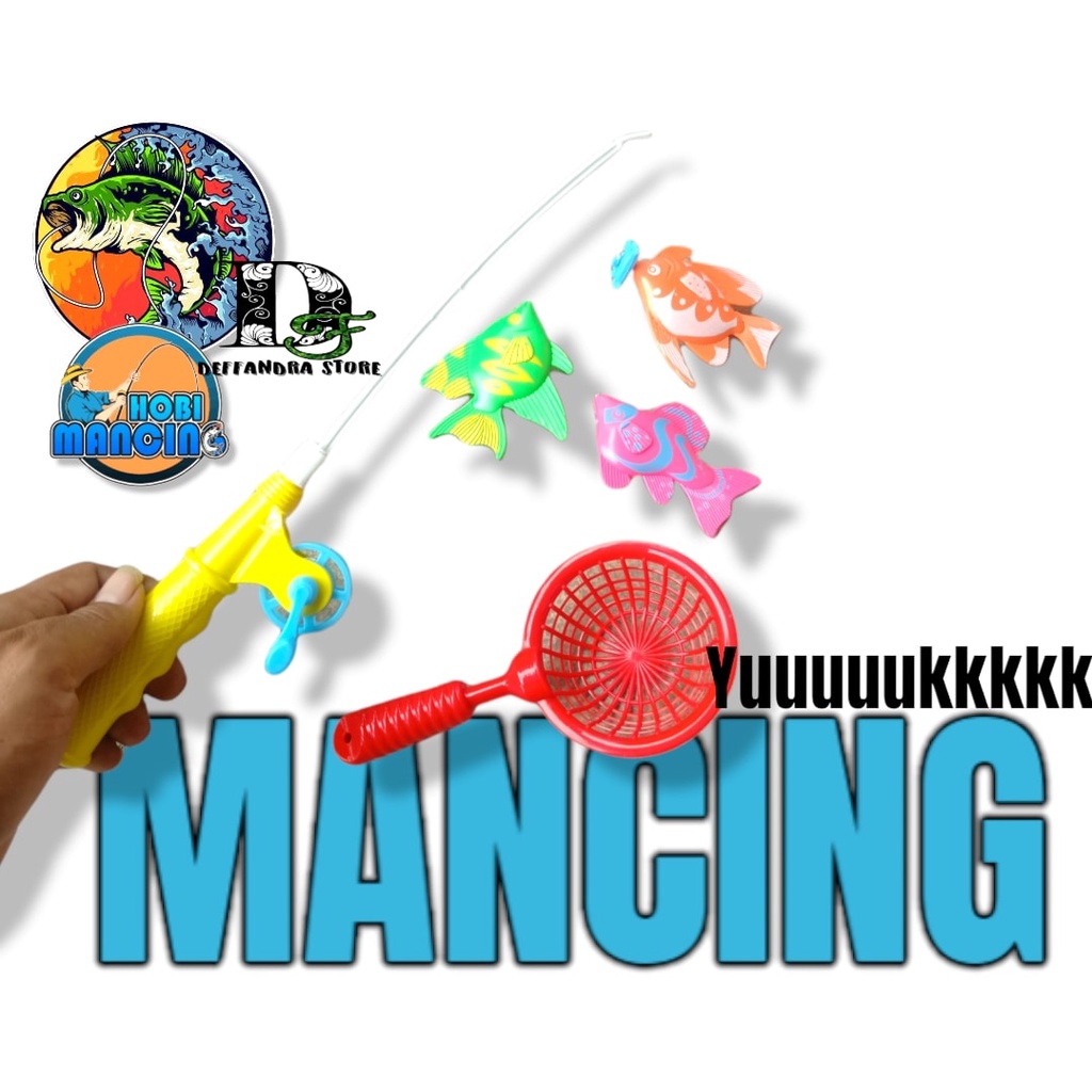 Pancingan Ikan Magnet - Mainan Alat Memancing Ikan - Pancingan Anak Murah