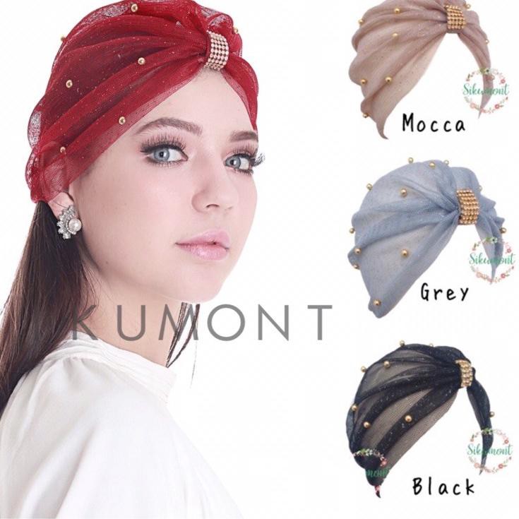 Hadir Terbaru Turban instan Dewasa Tile Glitter