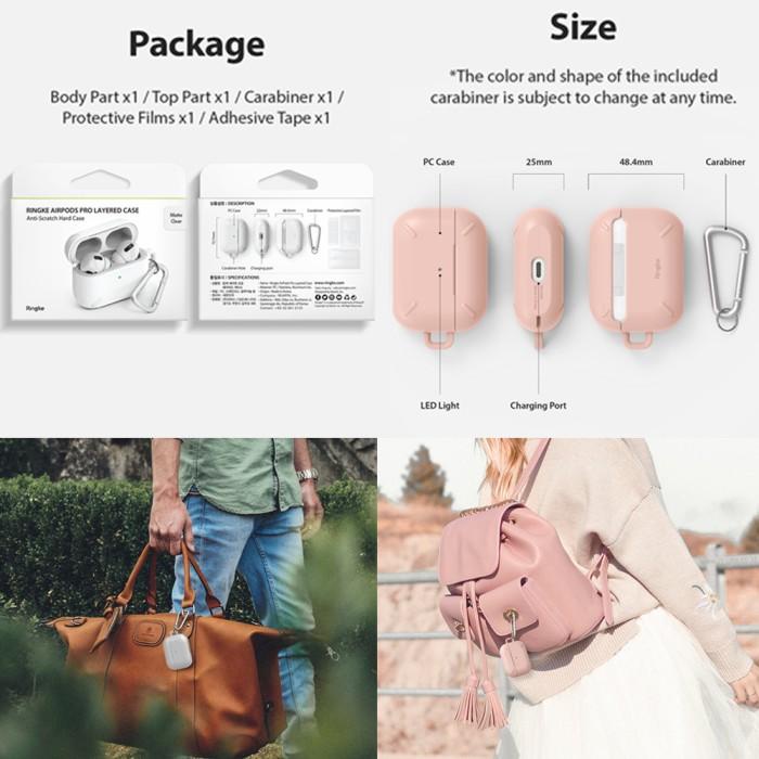 Rearth Ringke Airpods Pro Layered Case - Matte Clear Hardcase