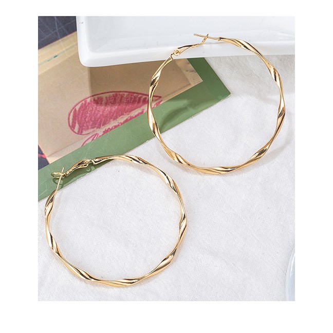 LRC Anting Tusuk Fashion Large Big Hoop Earrings F5447X