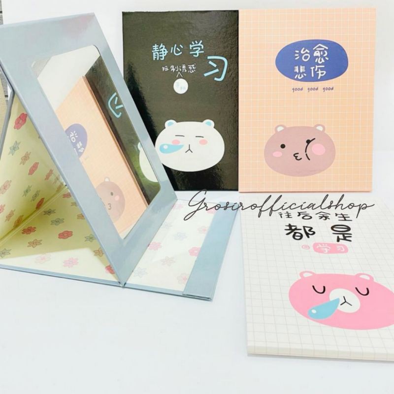 Kaca Cermin Rias Model buku uk26 x 20 Jumbo / Cermin Lipat / Cermin Cover Lucu-KACA CONY 26X 20