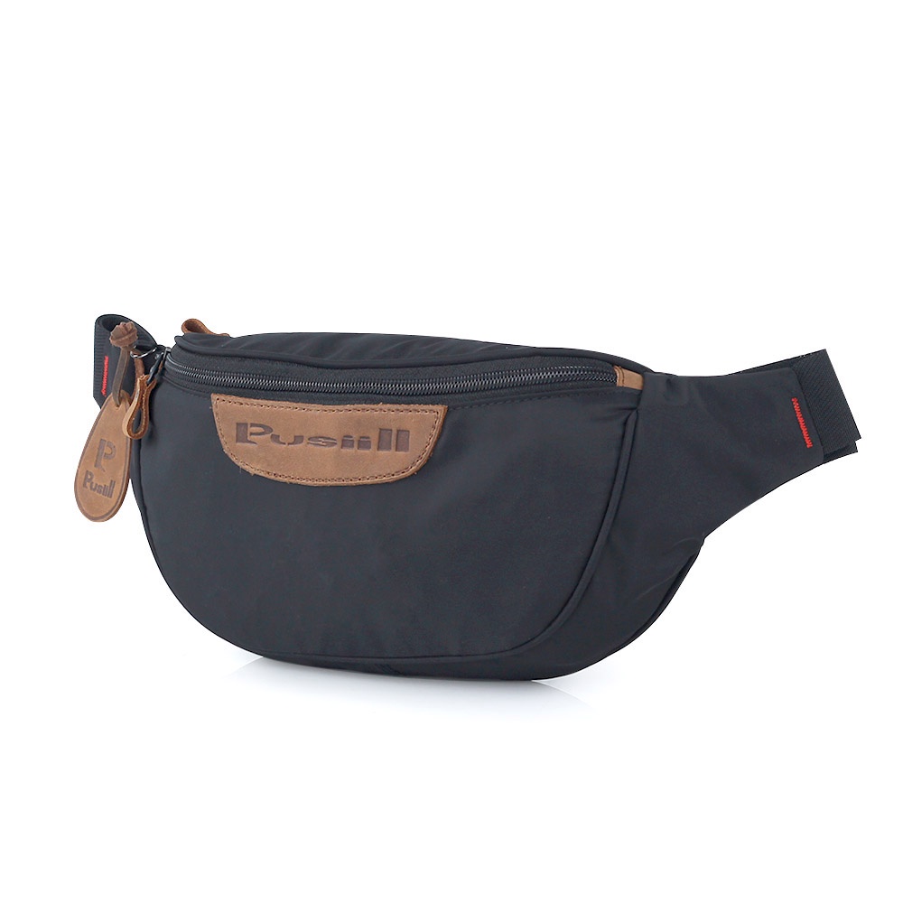 Tas Pinggang Pria Pusiill Original Waist Bag Kombinasi Kulit CH Sapi-Cordura-Tourin Waistbag