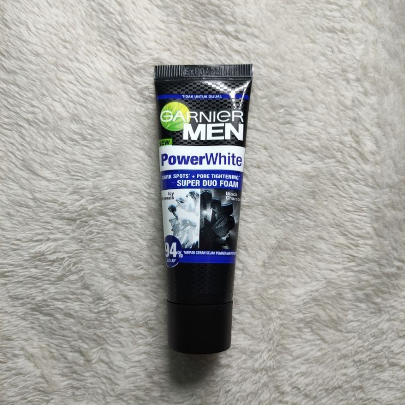 Garnier Men Power White / Turbo BRight Super Duo Foam Cleanser 15ml 100ml (Lawan Kusam &amp; Noda Hitam)