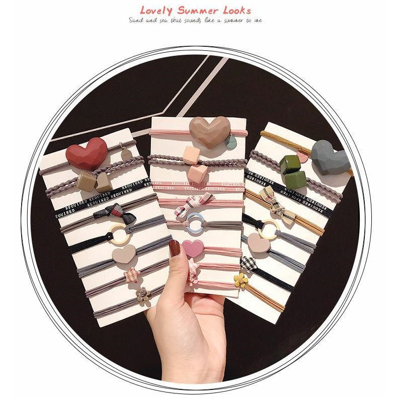 Civeto IK28 Ikat Rambut Mix Pattern Set 8 Pcs-5