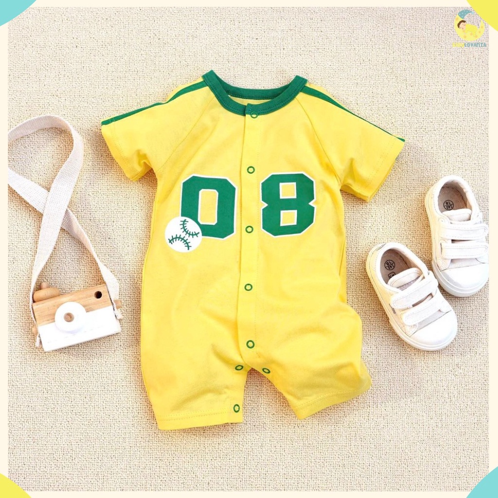 [COD]  jumper lengan pendek motif 08 KUNING 0-2 TAHUN / baju bayi lucu lengan pendek / jumper bayi IMPOR KOREA / jumper bayi 100% katun/babylovanta