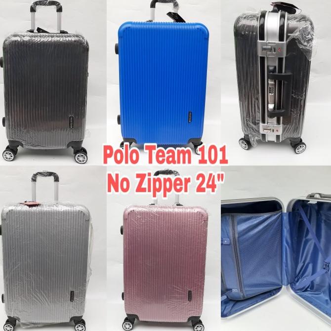 TRAVEL BAG Koper No Zipper Fiber Polo ukuran 24 Inch - 101