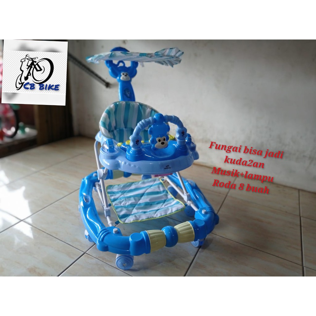 baby walker space baby sb 612-3/SB 618-3  dorongan musik+lampu GAMBAR HELLO KITTY