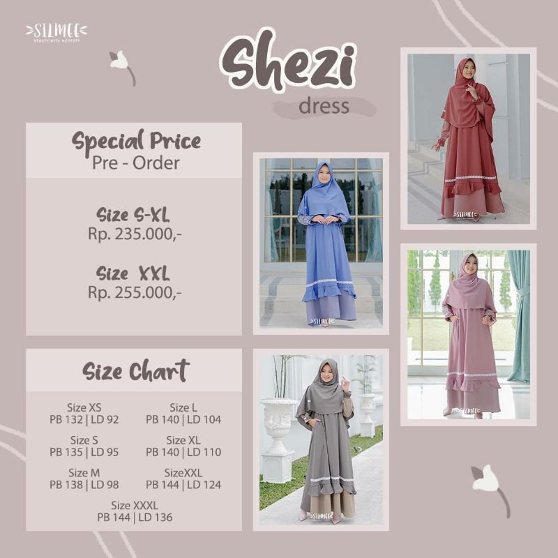 Shezi dress Sheza Shezi couple silmee Indonesia/ Dress lebaran/ dress idulfitri/ sale silmee/ hijabd