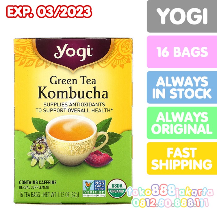 

ORIGINAL MURAH YOGI TEA GREEN TEA KOMBUCHA CAFFEINE FREE TEH HERBAL ORGANIK