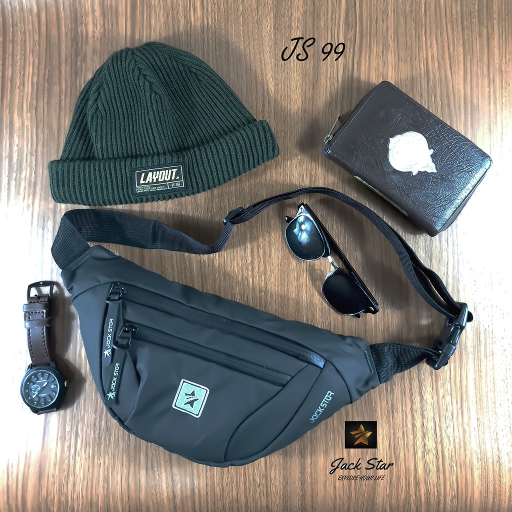 Waist Bag Pria Water Prof Tas Selempang  Jackstar 99 Wasitbag Waterproof Tas Dada Tas Pinggang