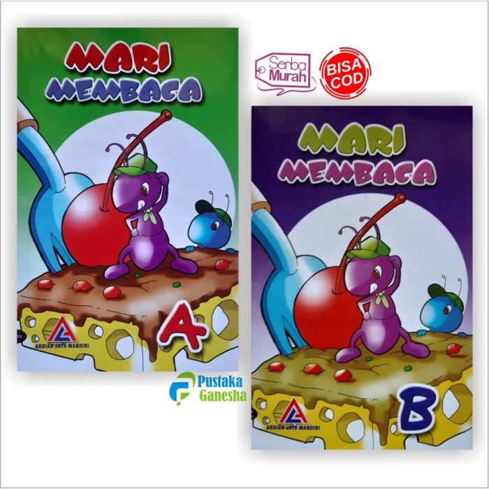 Buku TK Mari Membaca Untuk Latihan Anak Usia PAUD RA Playgroup Penerbit Ardian Jaya Mandiri