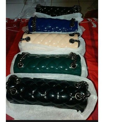 TAS IMPORT jelly glossy rantai