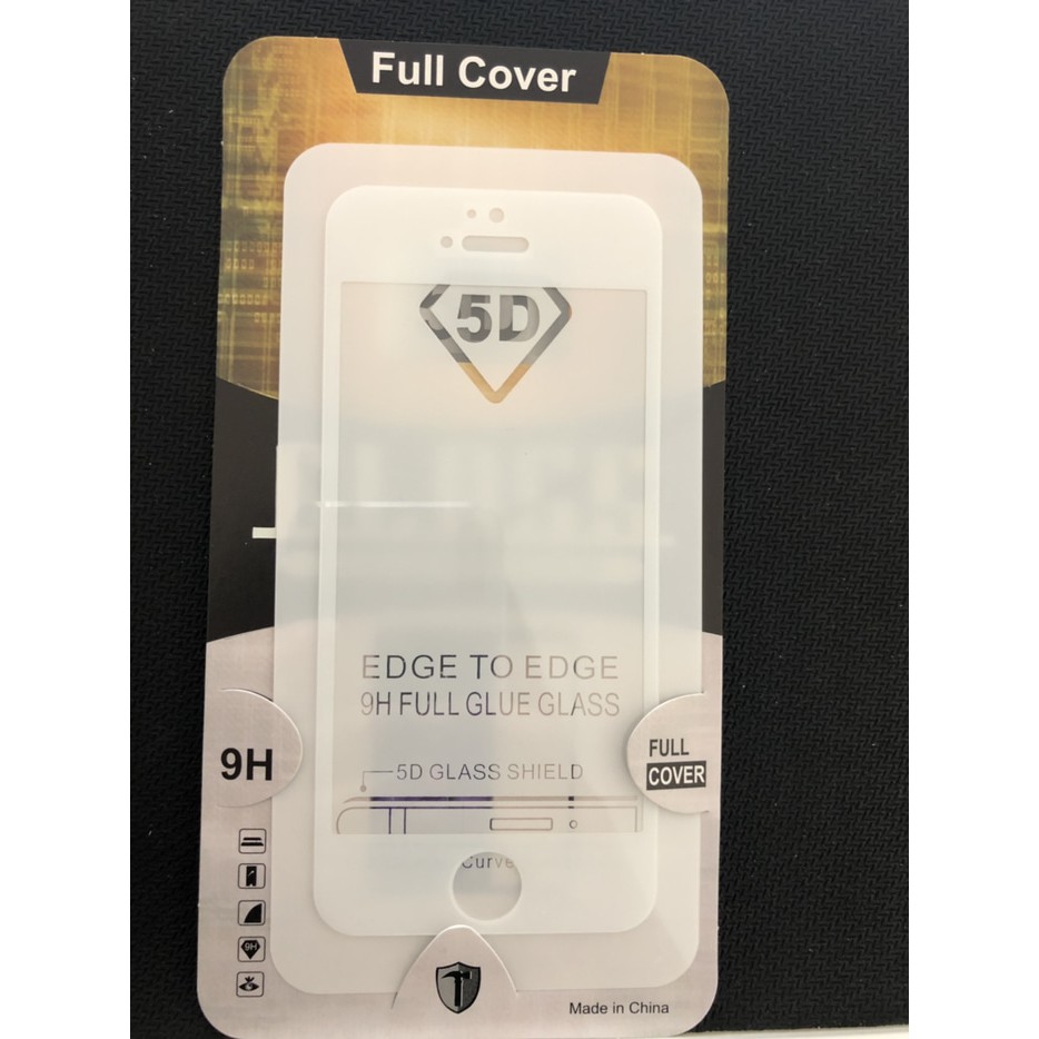 TEMPERED GLASS FULL GLUE 5D FLAT CURVE IPHONE 5S/6S/6 PLUS/7 PLUS/8 PLUS/XS/XR/11 PRO MAX FULL COVER