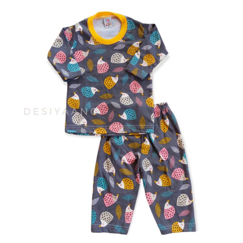 Piyama Bayi Qkids Size Xs (3-18bulan) Lengan Panjang Celana Panjang Bahan Libby Velvet