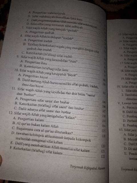 Kifayatul awam makna pegon dan terjemah indonesia